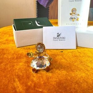 Swarovski crystal memories crystal  doll gold figurine holiday gifts home accent